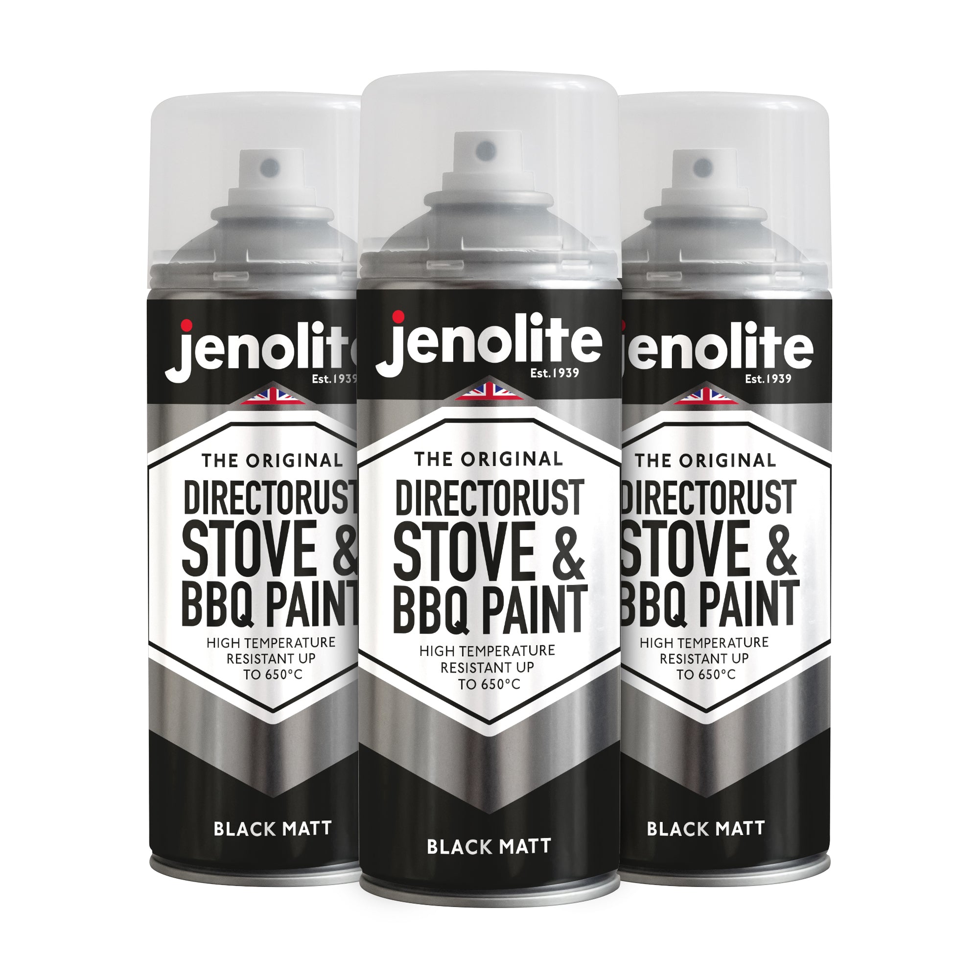 Directorust BBQ &amp; Stove Paint Aerosol | Up to 1200°F (650°C) | 13.5 fl oz (400ml) | Matt Finish